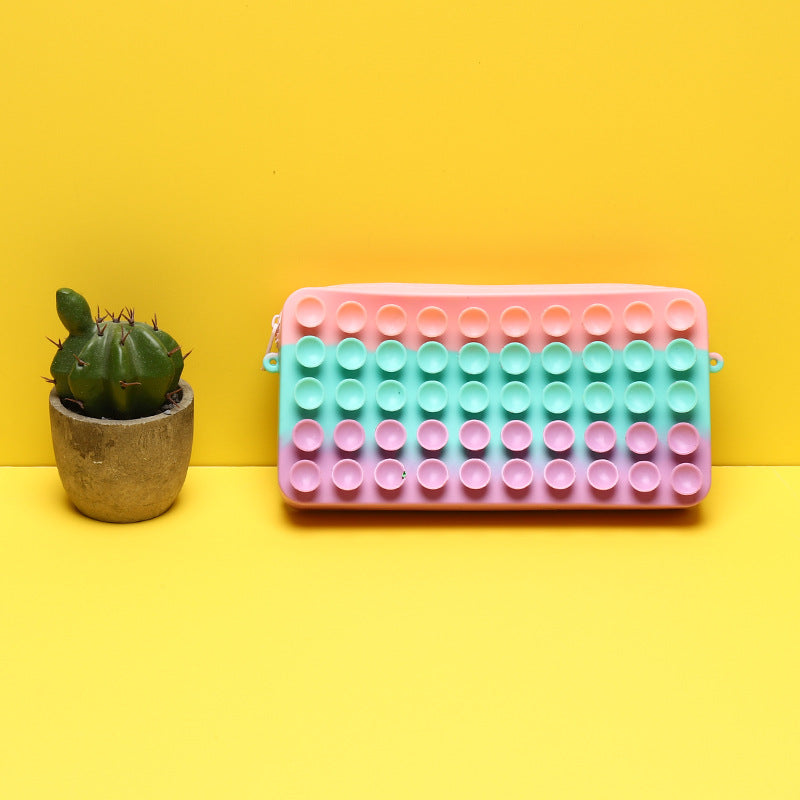 Wholesale Silicone Decompression Suction Cup Pen Bags